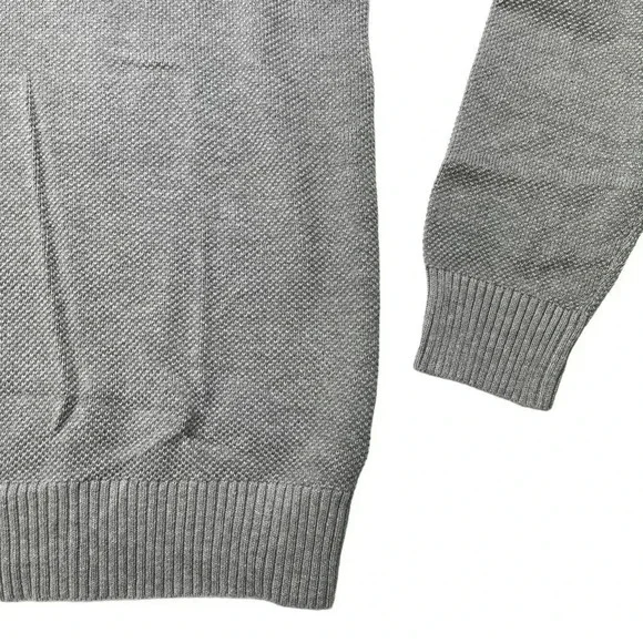 Club Room Soft Grey Heather Cotton Mens Sweater Size Small - Picture 5 of 10